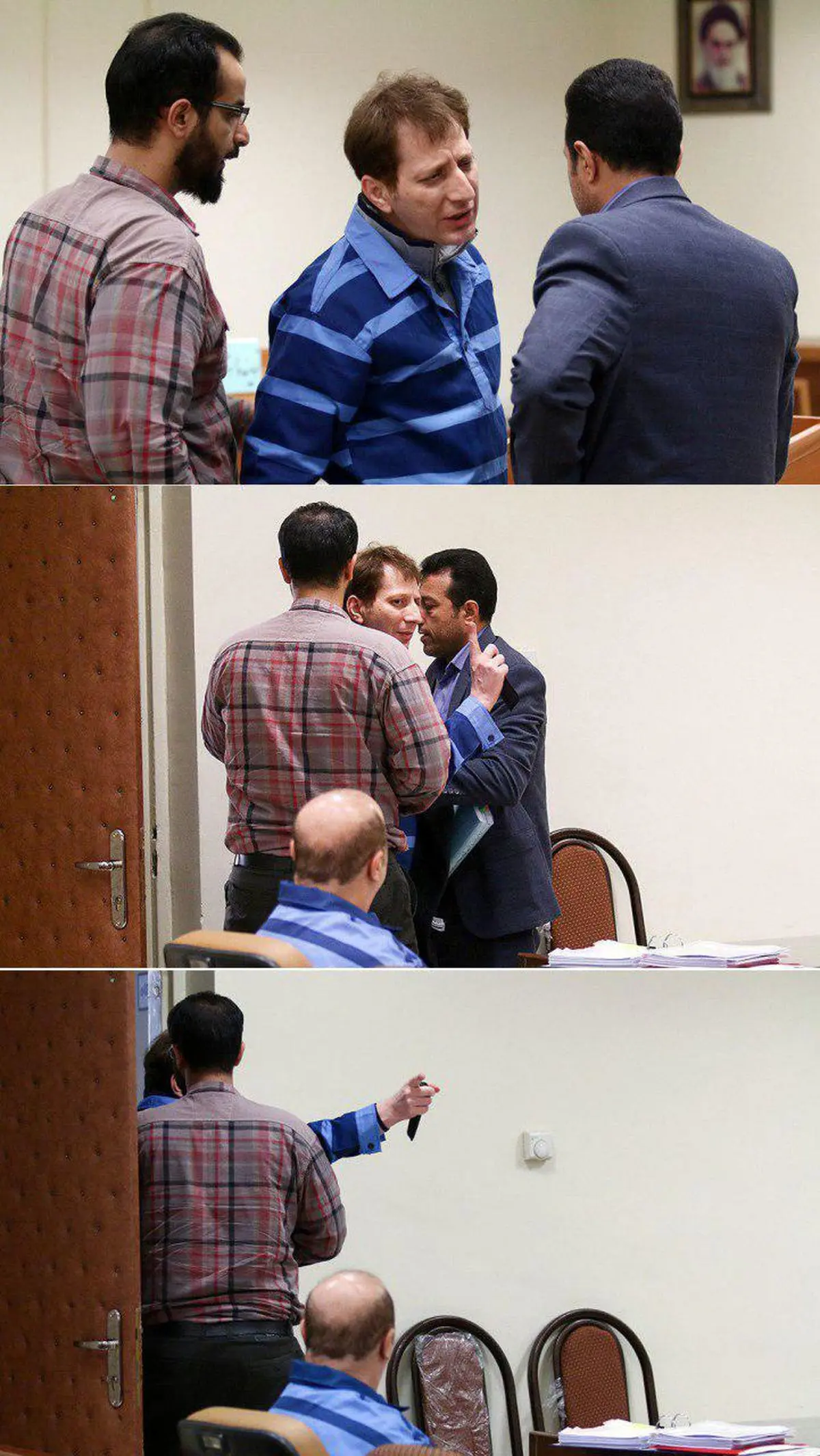 اخراج بابك زنجاني از دادگاه/عکس