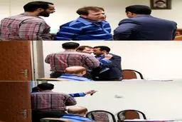 اخراج بابك زنجاني از دادگاه/عکس
