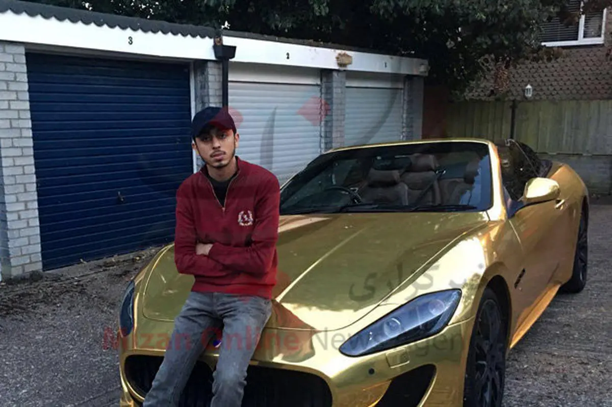توقیف مازراتی طلایی یک نوجوان/ عکس