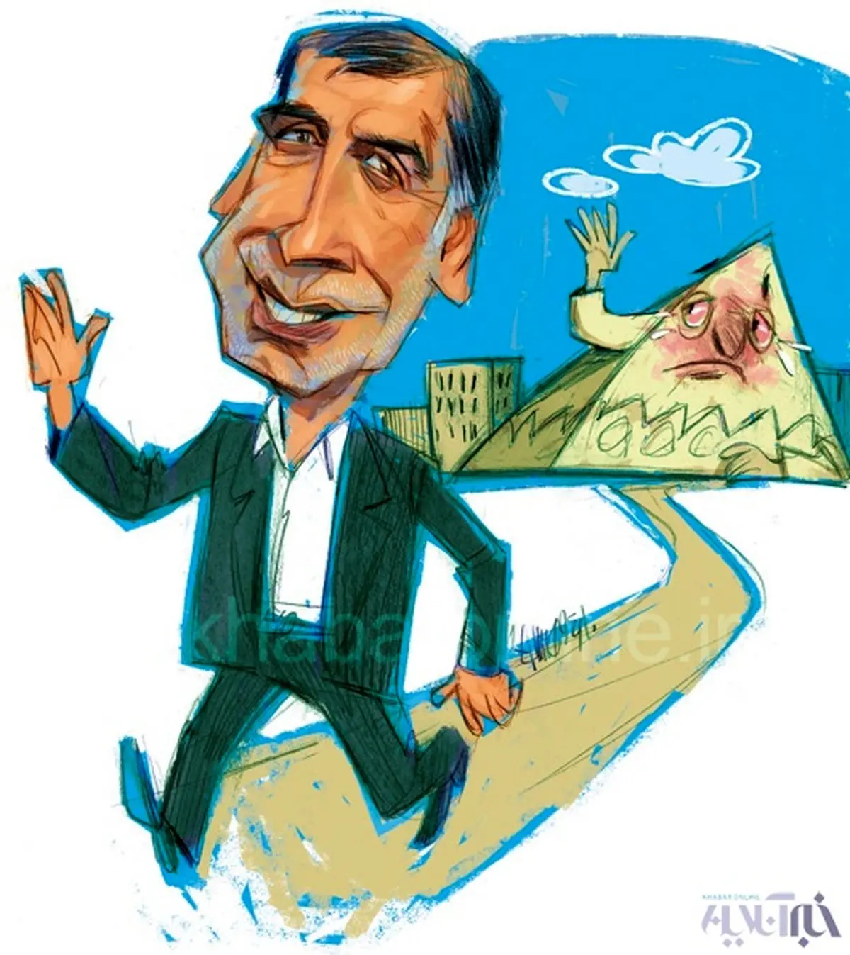 کاریکاتور/ جدایی مهندس از مجلس بعد از 28سال!