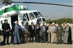 عکس یادگاری اعضای کمیسیون برجام پیش از بازدید از تاسیسات آب سنگین اراک
