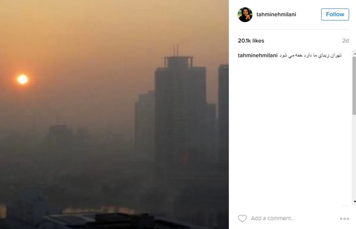 از شعر الناز شاکردوست تا کاریکاتور پریناز ایزدیار/ واکنش هنرمندان به آلودگی هوای تهران+ تصاویر