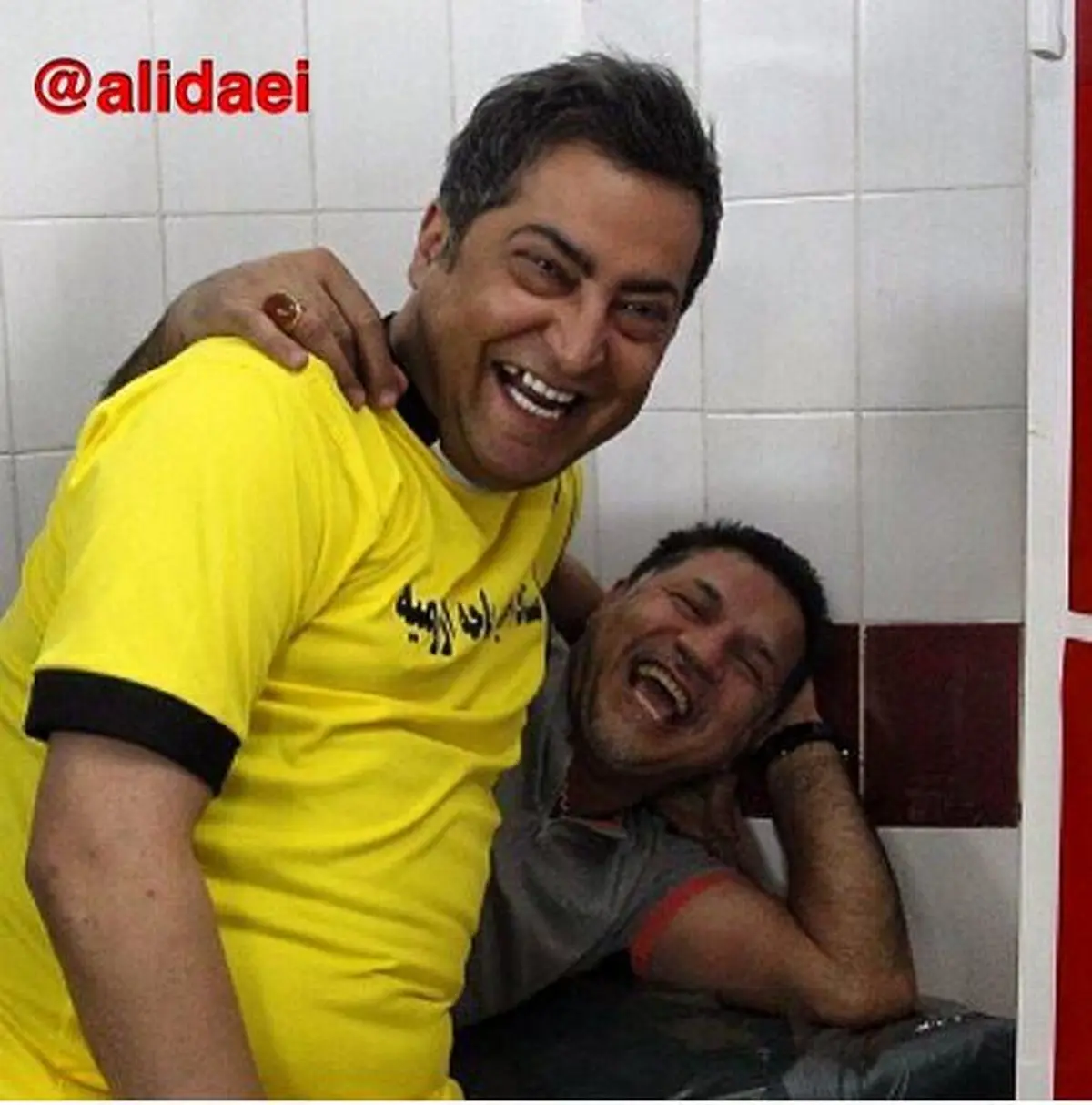 از ته دل خندیدن علی دایی و میناوند/ عکس