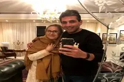 حمید گودرزی در آغوش مادر + عکس