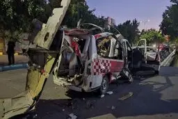 حمله پهپاد اسرائیلی به یک آمبولانس با سه شهید + عکس