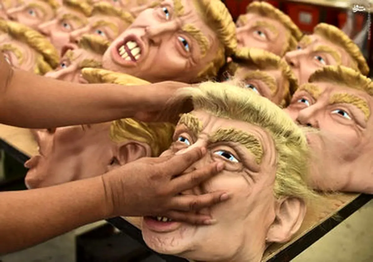 پولدار شدن با ماسک دونالد ترامپ/ تصاویر