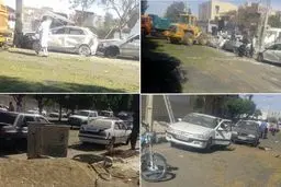 تصاویر خودروهای آسیب دیده در حادثه ترور‌یستی چا‌بهار