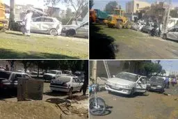 تصاویر خودروهای آسیب دیده در حادثه ترور‌یستی چا‌بهار