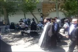 فرزند رهبر انقلاب در راهپیمایی روز قدس/عکس