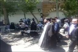 فرزند رهبر انقلاب در راهپیمایی روز قدس/عکس