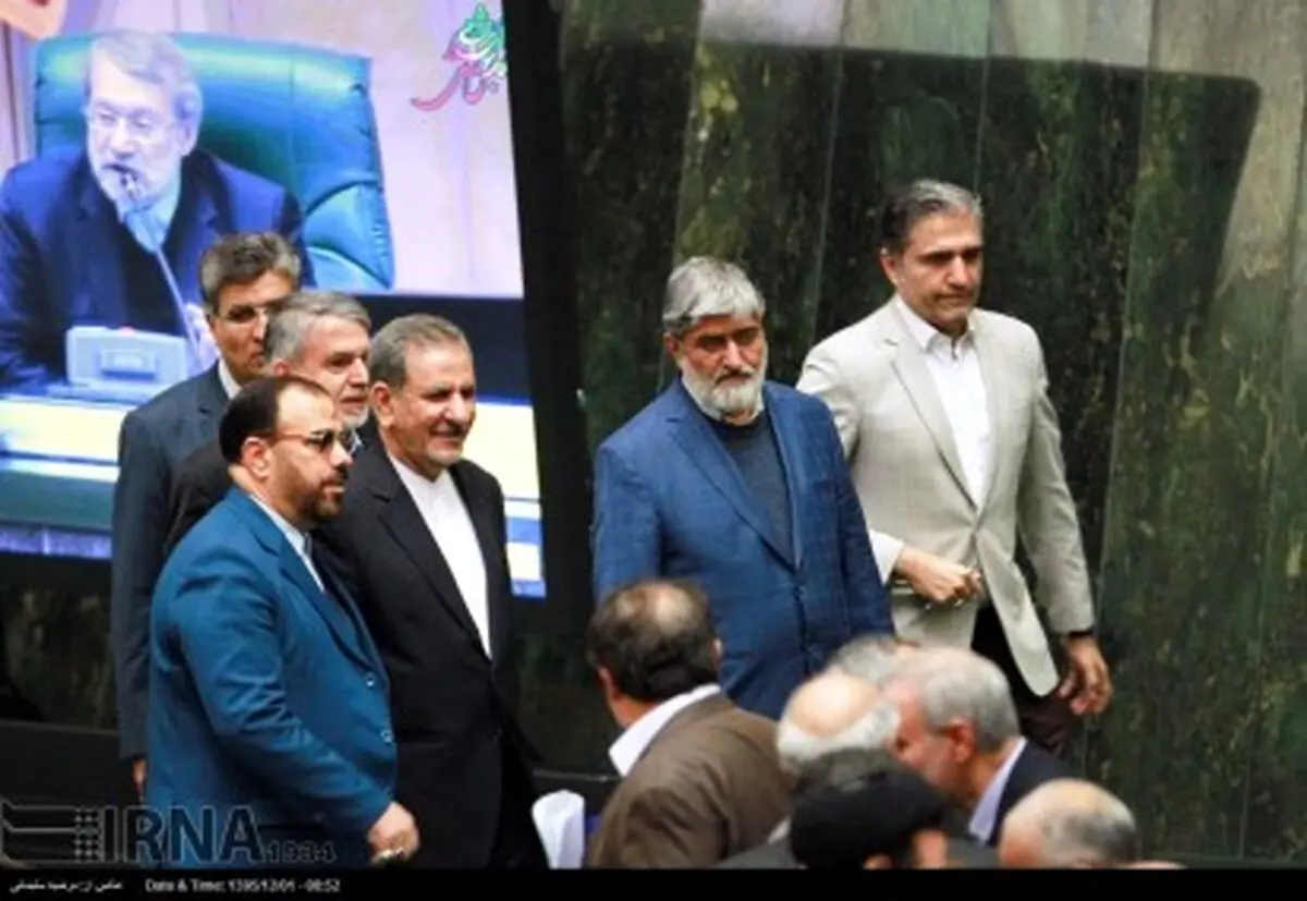 جهانگیری و علی مطهری در جلسه استیضاح آخوندی/عکس