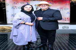 رویا نونهالی و همسرش در مراسم تقدير از كانديداي جشن خانه سینما