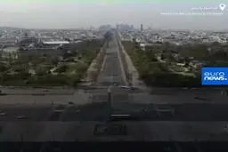 تصاویر پهپادی از پاریسِ گرفتار در قرنطینه