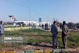 تصاویری از خروج هواپیمای کاسپین از فرودگاه ماهشهر