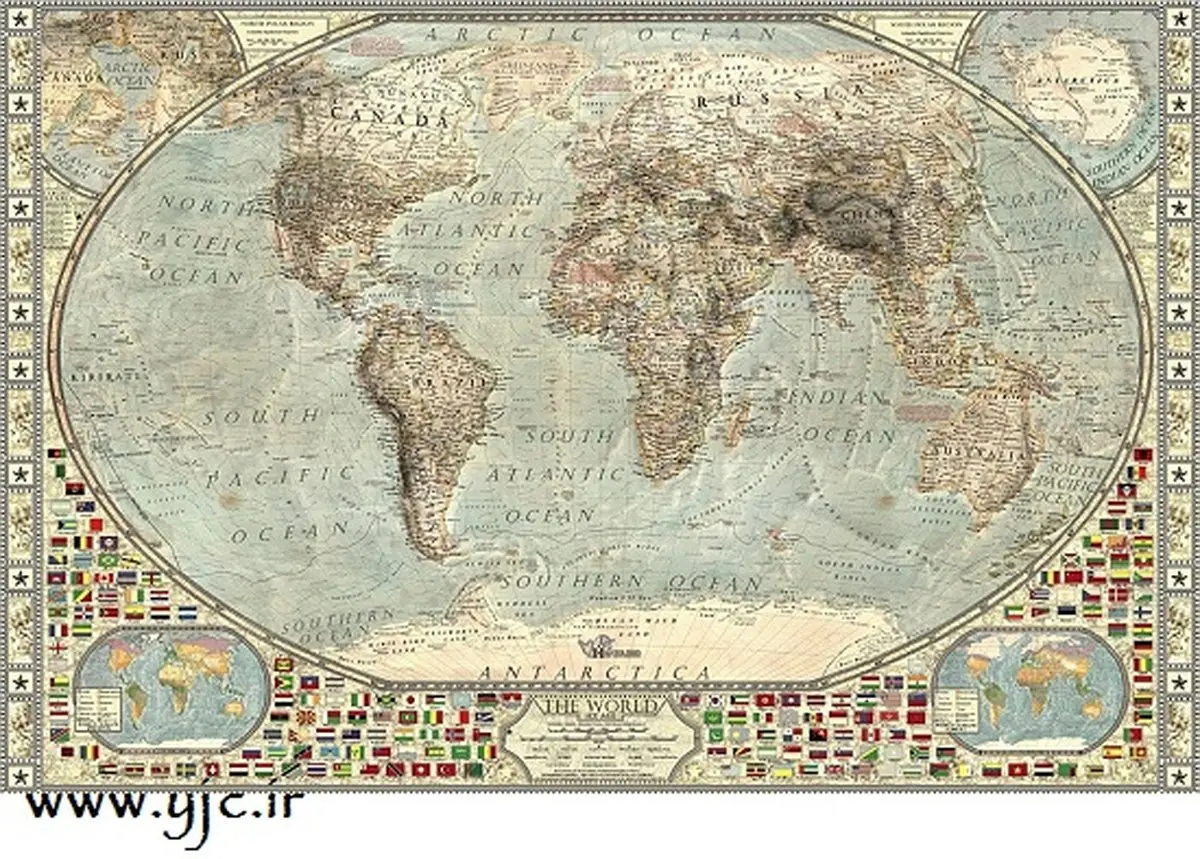 نقشه کره زمین در دوران عصر یخبندان/عکس