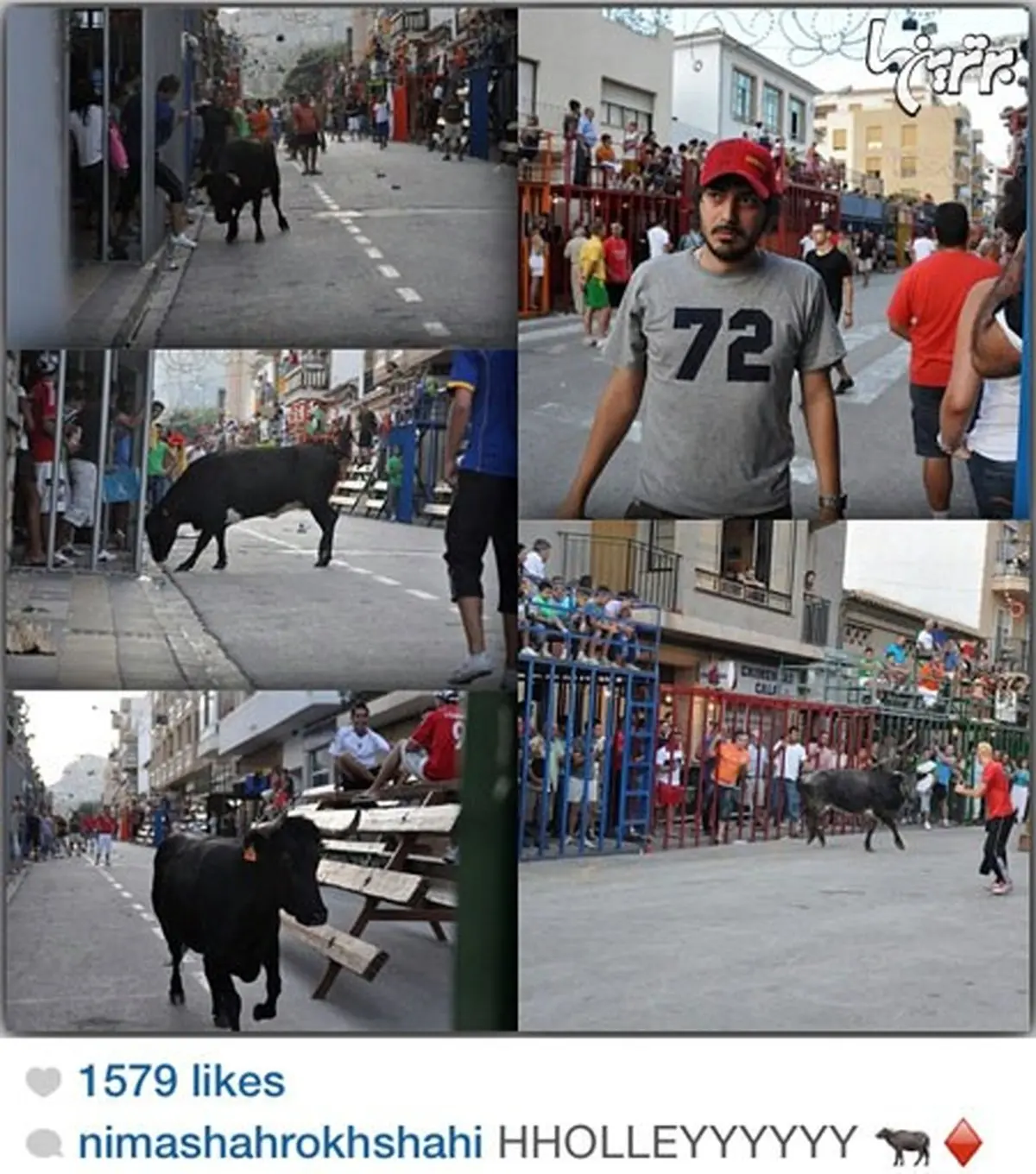 نیما شاهرخ شاهی در جشن گاوبازی سالانه در اسپانیا/عکس