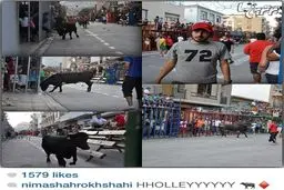 نیما شاهرخ شاهی در جشن گاوبازی سالانه در اسپانیا/عکس