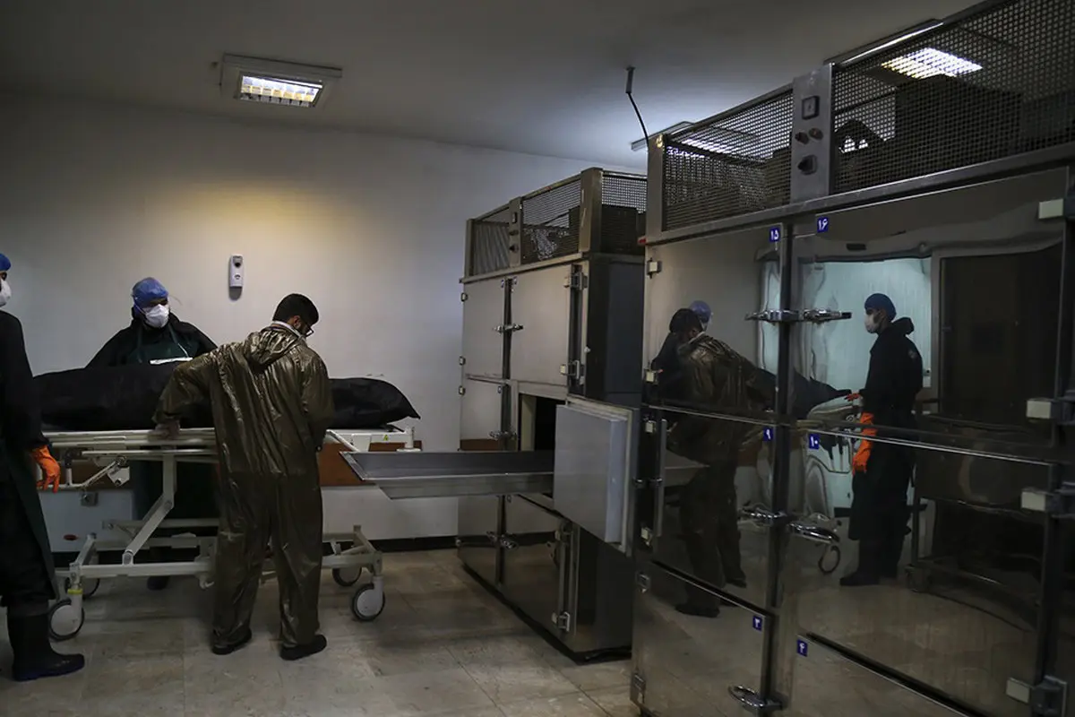 عکسی از سردخانه کرونایی ها