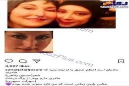 عکسی از بازیگر معروف ایرانی در کنار مادر آمریکایی اش