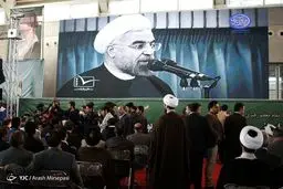 تصویر روحانی در دومین مجمع نیروهای انقلاب/عکس