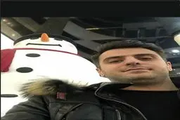 عکس سلفی مجری معروف با آدم برفی / عکس