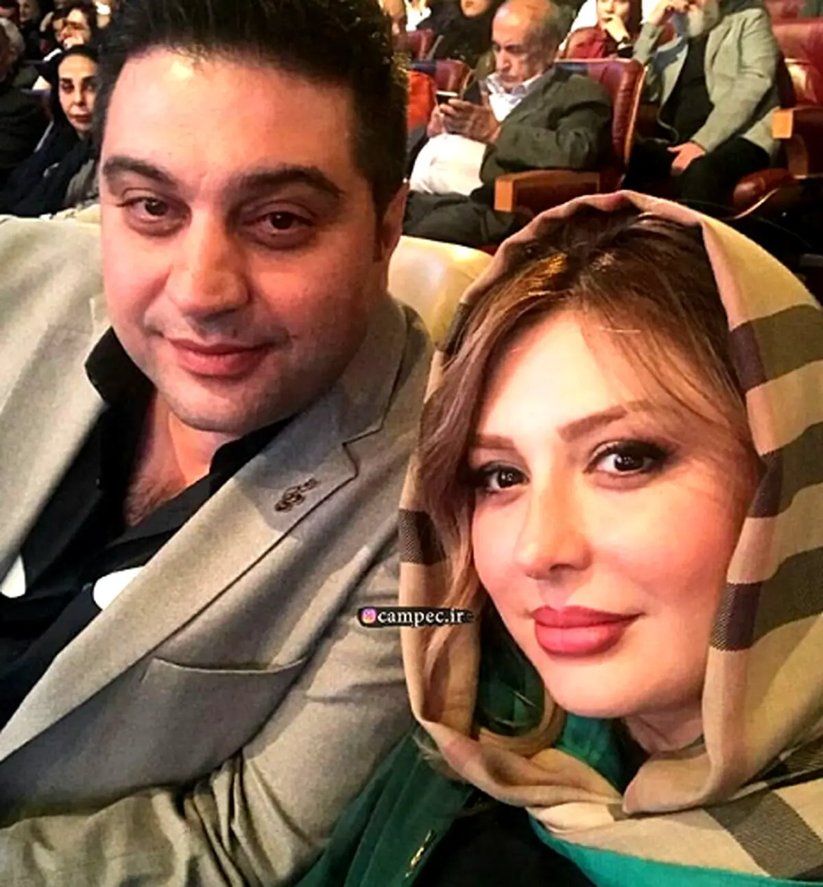 نیوشا ضیغمی و همسرش در جشن حافظ+عکس