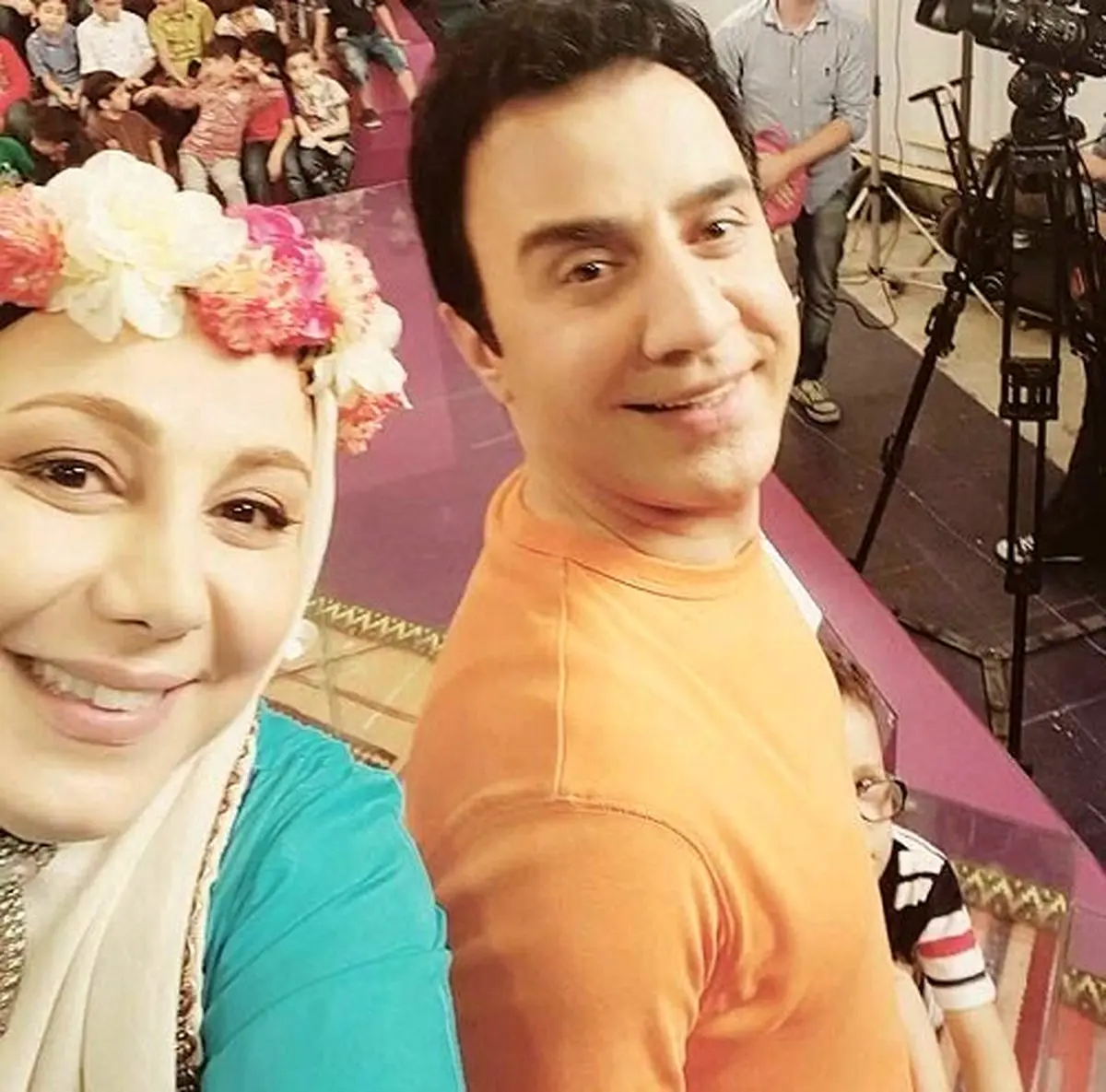 بهنوش بختیاری در کنار عمو پورنگ/عکس