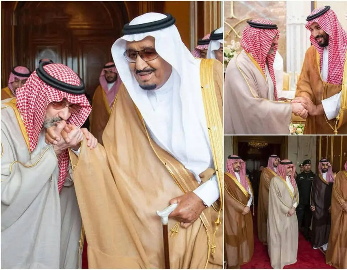 دست‌بوسی سلمان توسط شاهزاده بازداشتی / عکس