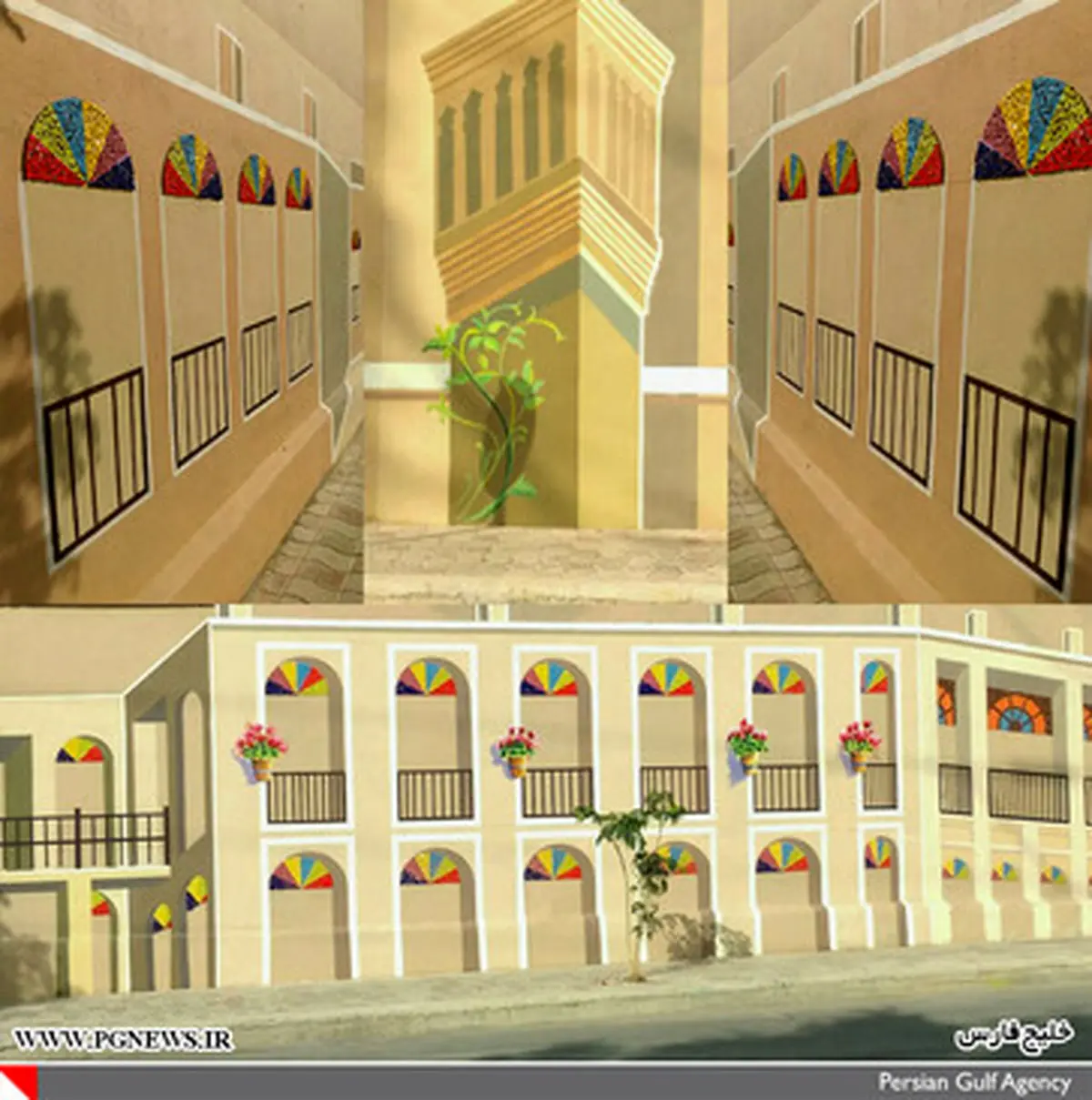 طرح‌های گرافیکی بر دیوارهای بوشهر نقش بست/عکس