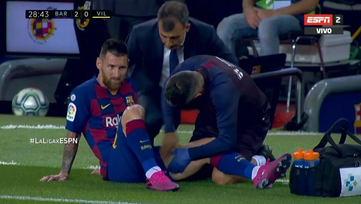 مسی دوباره مصدوم شد؟ (عکس)