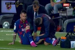 مسی دوباره مصدوم شد؟ (عکس)