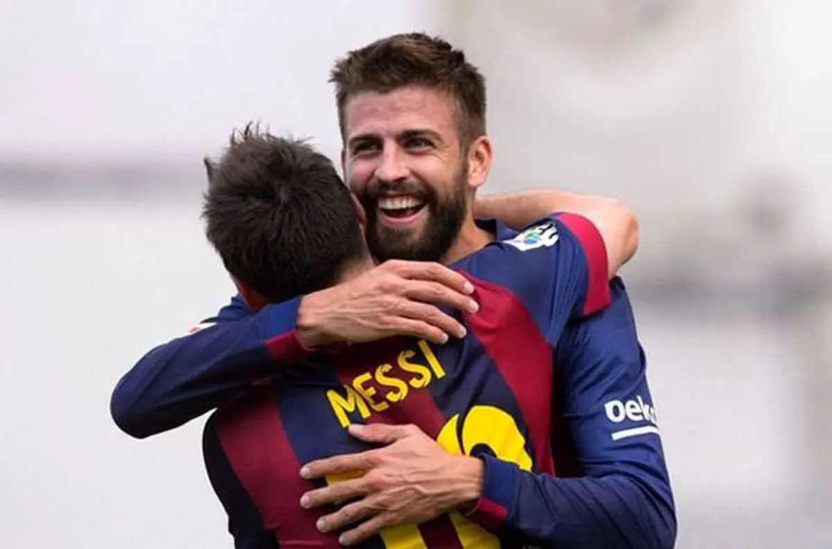 تبریک مسی به خاطر تولد پیکه/عکس