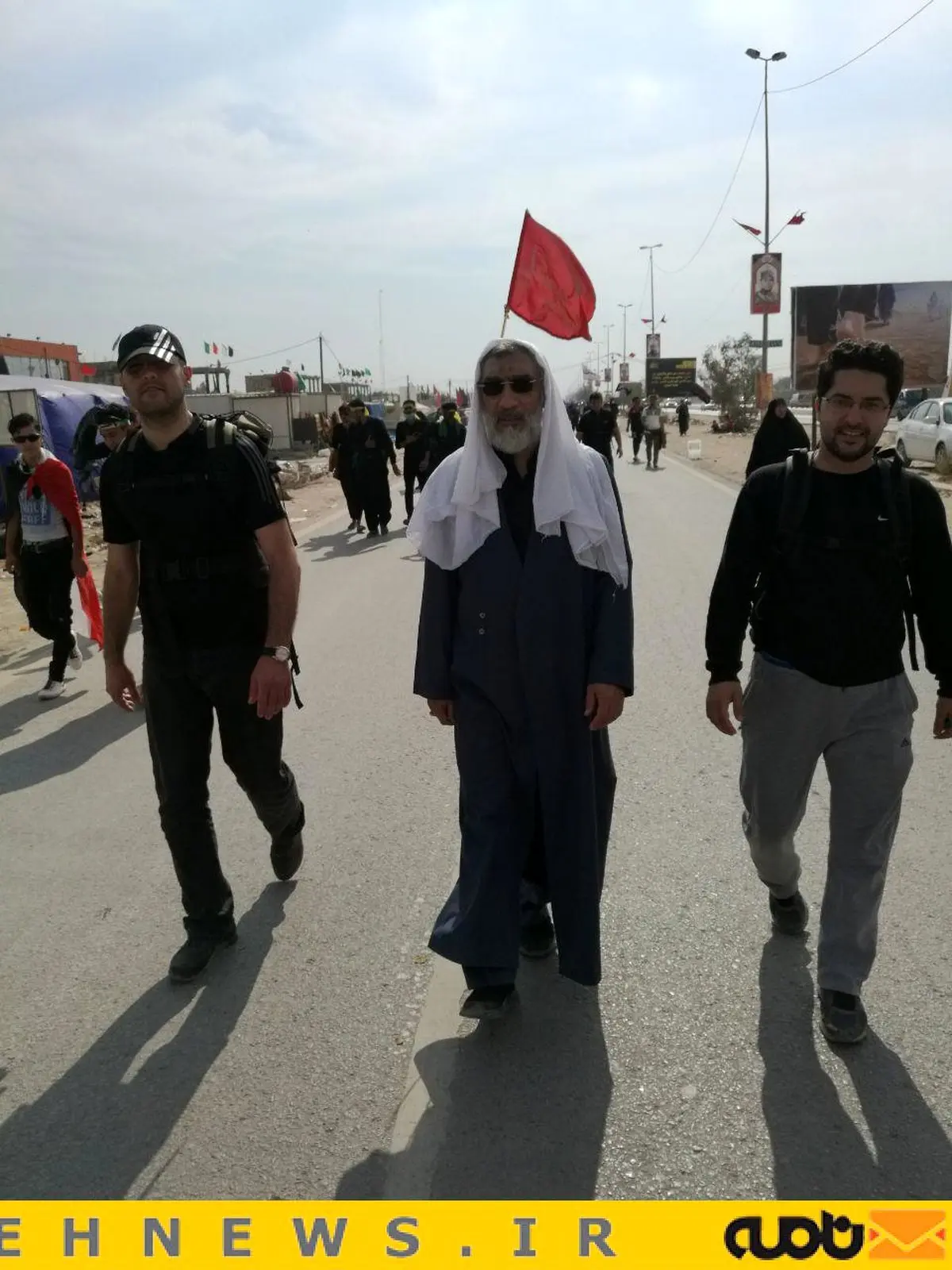 حجت الاسلام مصطفی پورمحمدی در پیاده‌روی اربعین/عکس