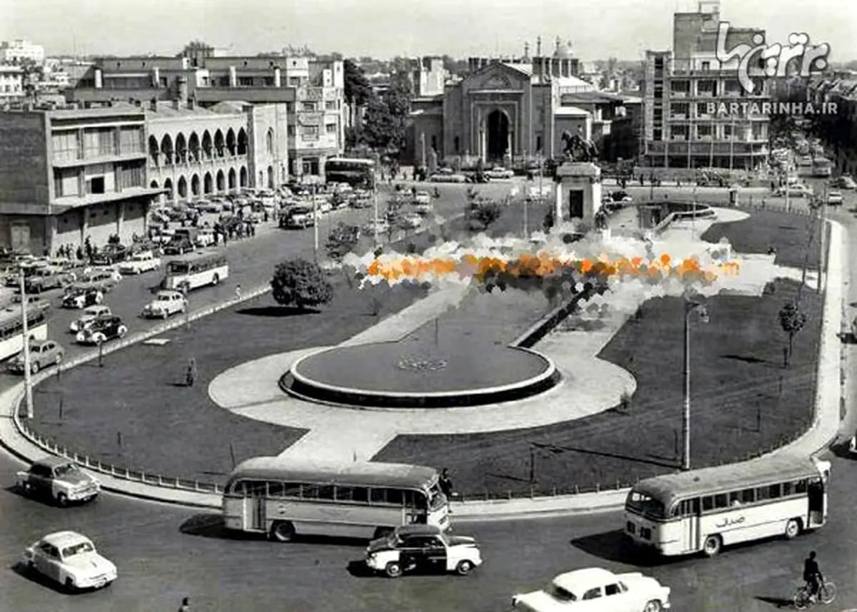 میدان توپخانه در دهه 1330 شمسی/عکس