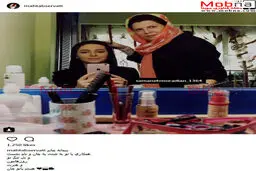 سلفی مهتاب ثروتی در اتاق گریم/ عکس