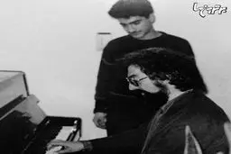 شجریان پسر در کنار پرویز مشکاتیان/عکس