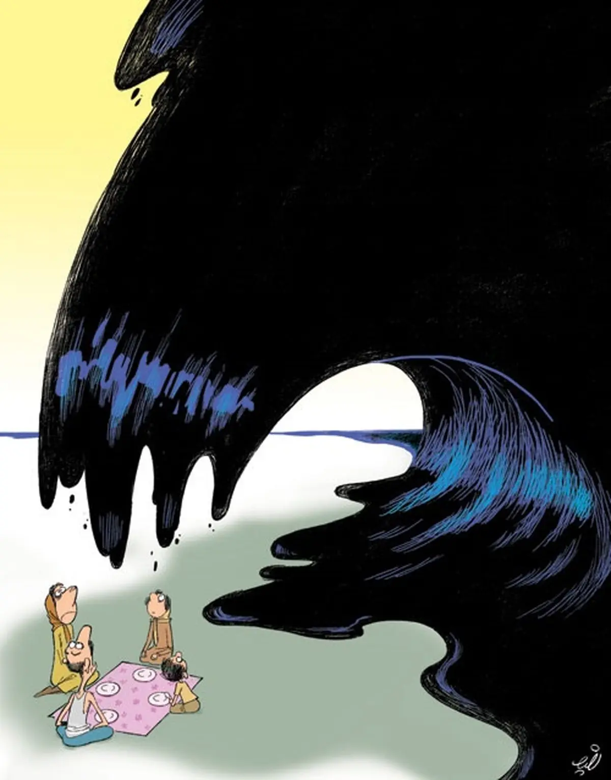 سفره در انتظار نفت! /کاریکاتور