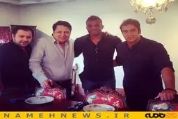 پوریا پورسرخ و نیلسون در رستوران سام درخشانی/ عکس