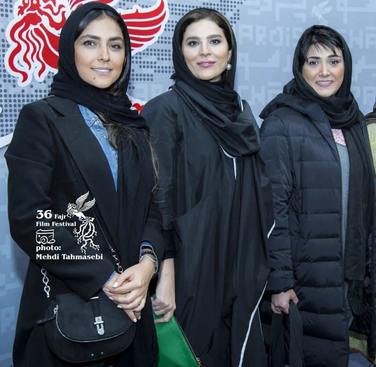 تصویری از تیپ باران كوثرى،سحر دولتشاهى و هدى زين الدين در جشنواره فجر