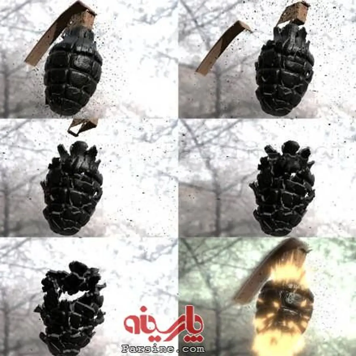 لحظه انفجار یک نارنجک! /عکس