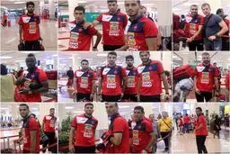 تصویری از بازگشت تیم فوتبال پرسپولیس بعد از شکست دادن الاهلی عربستان