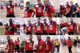 تصویری از بازگشت تیم فوتبال پرسپولیس بعد از شکست دادن الاهلی عربستان