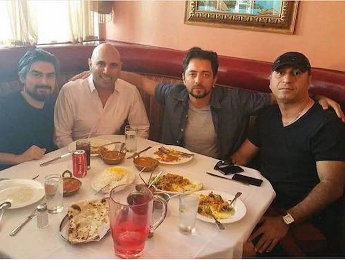 بهرام رادان و حمید فرخ‌نژاد در رستوران/عکس