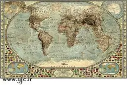 نقشه کره زمین در دوران عصر یخبندان/عکس