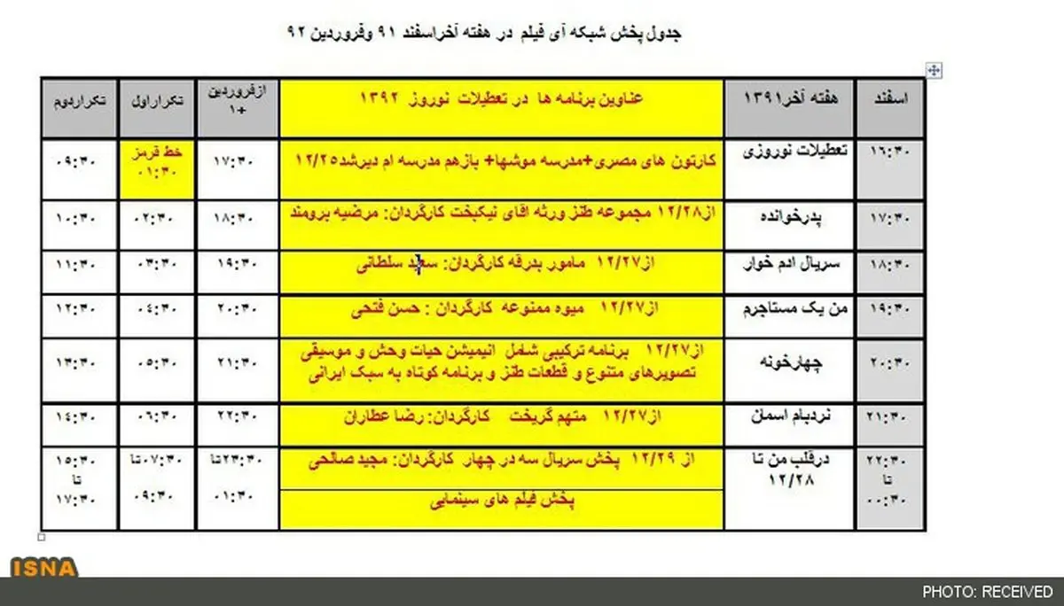 آی‌فیلم برنامه‌های نوروزی‌اش را اعلام کرد