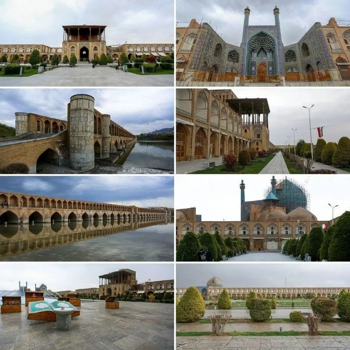 تعطیلی اماکن تاریخی اصفهان به دلیل پیشگیری از شیوع کرونا + عکس