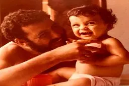 خاطره بازى مارال فرجاد با انتشار تصويرى از دوران خوش كودكى در كنار پدرش/عکس