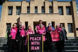 تصاویر: بازدید فعالان ضد جنگ آمریکایی از باغ موزه قصر