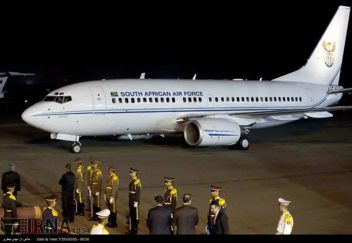 جاکوب زوما با چه هواپیمایی به تهران آمد؟/ عکس