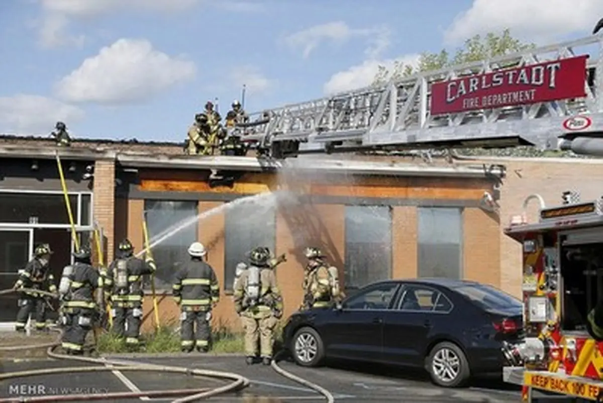 سقوط جت خصوصی در نیوجرسی آمریکا/تصاویر